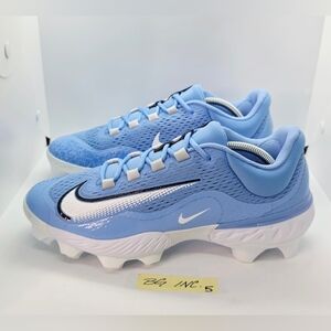 Nike Alpha Huarache Elite 4 Low MCS Baseball Cleats UNC Blue sz 10.5 FN7221-403